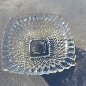 Small Clear class Vintage Candy, trinket dish